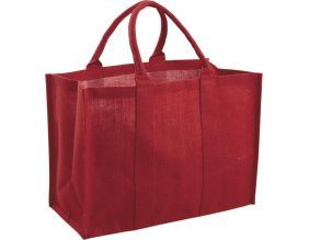 Sac en jute plastifiée (Rouge)
