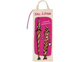 Sac à pain coloré en coton bio (Violet)
