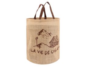 Sac rond en jute naturel plastifié (La vide de chalet)