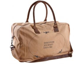 Sac de voyage en coton et cuir Discover