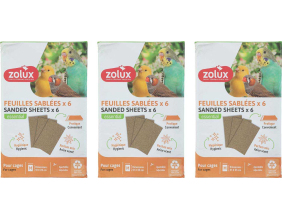 Sachet de feuilles sablées pour cage oiseaux domestiques (3 sachets de 6 feuilles de 41 x 25 cm)