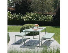 Salon de jardin en aluminium vert d'eau Rio