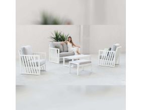 Salon de jardin détente en aluminium 4 places Abigeil