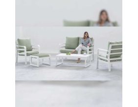 Salon de jardin détente en aluminium 4 places Kravi