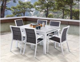 Salon de jardin moderne 6 personnes Modulo (Wood)