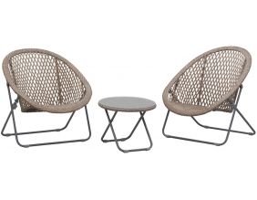 Salon de jardin en polyrésine et métal Kent (Lot de 3) (Cuivre)