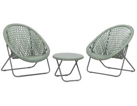 Salon de jardin en polyrésine et métal Kent (Lot de 3) (Vert)