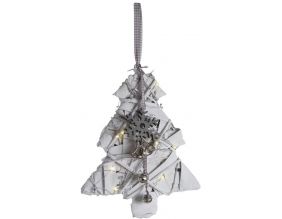 Sapin en bois lumineux à suspendre