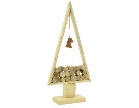 Sapin en bois et métal avec cloches