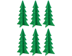 Sapin en feutrine verte (30 cm - Lot de 6)