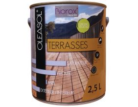 Saturateur pour bois extérieurs origine végétale 2 en 1 terrasses Oleasol (2.5 litres)