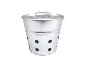 Seau vermicomposteur en acier galvanisé 5 Litres