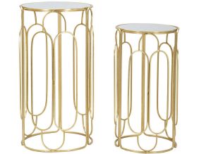 Selettes en métal doré Arty (Lot de 2)