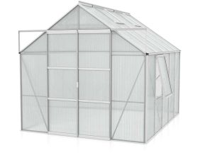 Serre de jardin en polycarbonate 4 mm et aluminium anodisé Jupiter (Longueur de 321 cm)