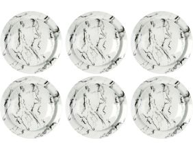 Service de table en porcelaine 6 personnes motif marbre blanc Marble