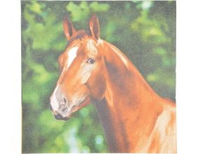 Serviette en papier de soie avec motifs (Lot de 20) (Cheval)
