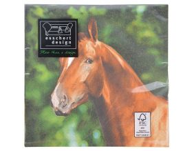 Serviette en papier de soie avec motifs (Lot de 20) (Cheval)