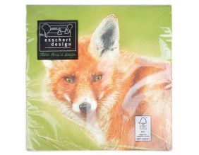 Serviette en papier de soie avec motifs (Lot de 20) (Renard)