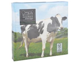 Serviette en papier de soie avec motifs (Lot de 20) (Vache)
