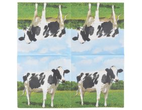 Serviette en papier de soie avec motifs (Lot de 20) (Vache)