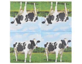 Serviette en papier de soie avec motifs (Lot de 20) (Vache)