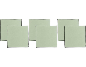 Serviette de table en coton recyclé Grace (Lot de 6) (Céladon)