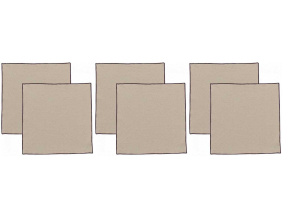 Serviette de table en coton recyclé Grace (Lot de 6) (Ficelle)