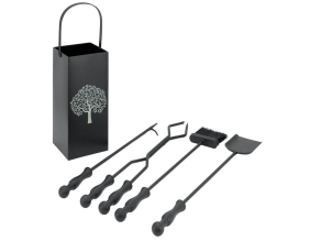Serviteur de cheminée moderne 4 accessoires (Arbre de vie)