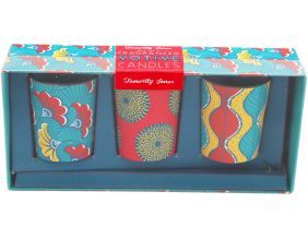 Set de 3 bougies parfumées Votives Batik