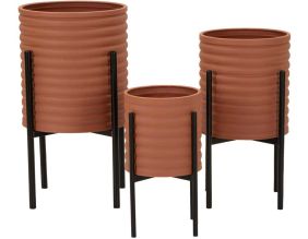 Set de 3 cache-pots en métal Milly