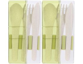 Set de couverts à emporter Eco concept (Lot de 2) (Vert)