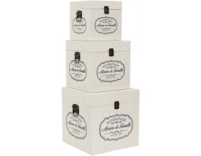 Set de 3 malles en bois Charme