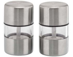 Set de 2 minis moulins sel et poivre en inox