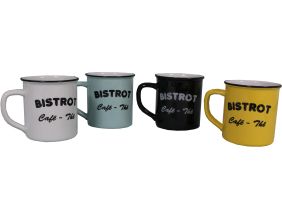 Set 4 mugs Brasserie bistrot (Lot de 4)