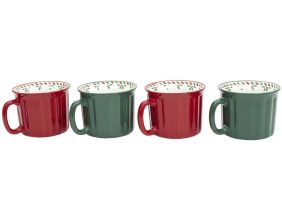 Set de 4 mugs en grès Gui