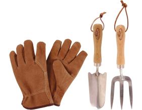 Set d'outils de jardin à main avec gants