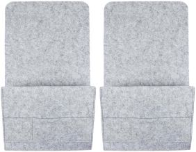 Set de 2 rangements pour bord de lit en polyester