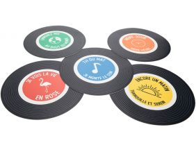 Set de table rétro vinyle (Lot de 5)