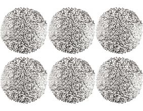 Set de table rond feuillage 38 cm (Lot de 6) (Argenté)