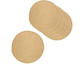 Set de table rond en jute naturelle (Lot de 6) (Naturel)