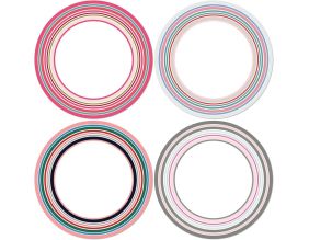 Set de table en vinyle 38 cm Alba (Lot de 4 sets de table motifs assortis)