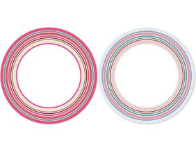 Set de table en vinyle 38 cm Alba (Lot de 2 sets de table motifs assortis)