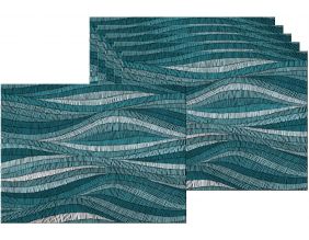 Set de table en vinyle 40 x 30 cm (Lot de 6) (Vagues)