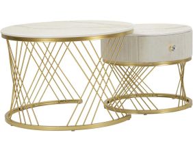 Set de 2 tables d'appoint gigognes en mdf Votix