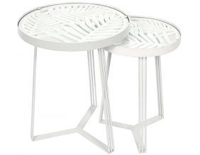 Set de 2 tables gigognes Wild (Blanc)