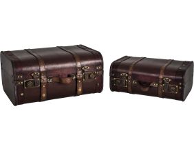 Set de 2 valises décoratives en pvc Charles