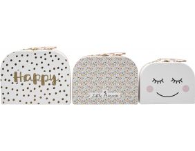 Set de 3 valisettes de rangement pour enfants Happy