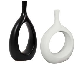 Set de 2 vases en céramique Curve