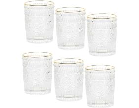 Set de 6 verres liseré doré