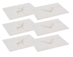 Sets de table en feutrine Cerf (lot de 6)